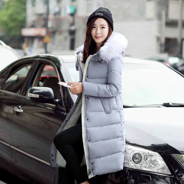 

2019 east gate back season special selling down cotton woman winter cotton-padded jacket long fund overknee ins, Black
