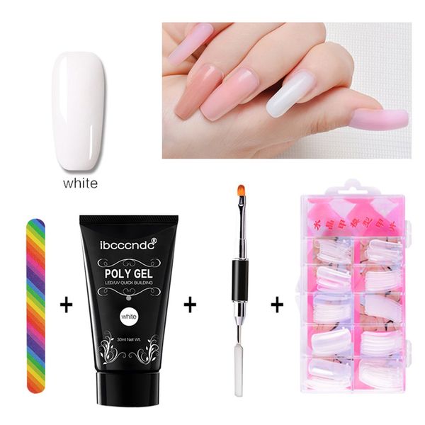 

no liquid gel fast extension gel set manicure poly nail lengthening painless lasting, Red;pink