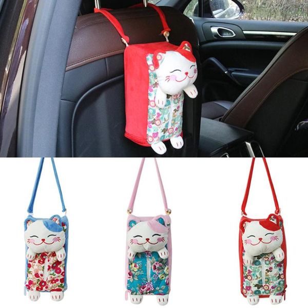 

cute cat car tissue holder back hanging tissue box covers napkin paper towel box holder case paper towel
