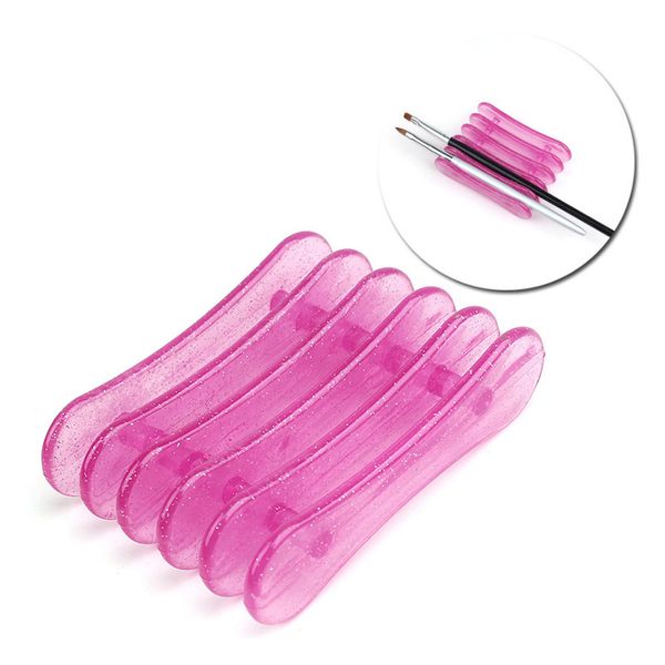 

plastic nail art brushes holder acrylic nail gel polish dotting pen brush rack stand holder manicure pedicure accessories d114