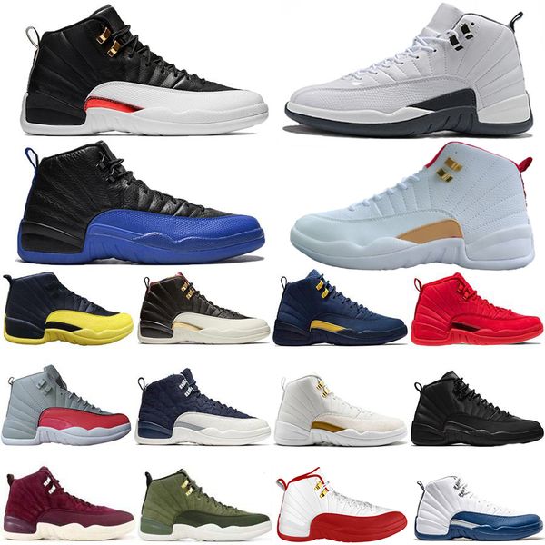 

new arrival fiba reverse taxi 12 12s game royal basketball shoes bumblebee gs cny michigan white grey gym red mens trainers sports sneakers
