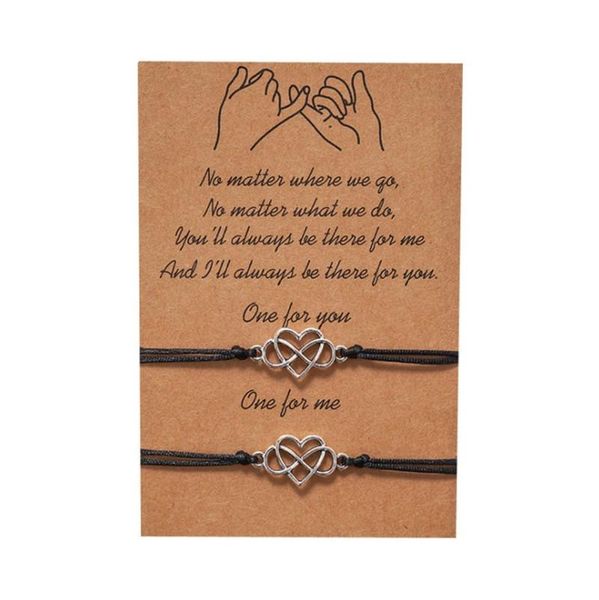

infinite love bead bracelet red rope braid couple bracelets wish jewelry message card friend compass bracelet wish gift, Golden;silver