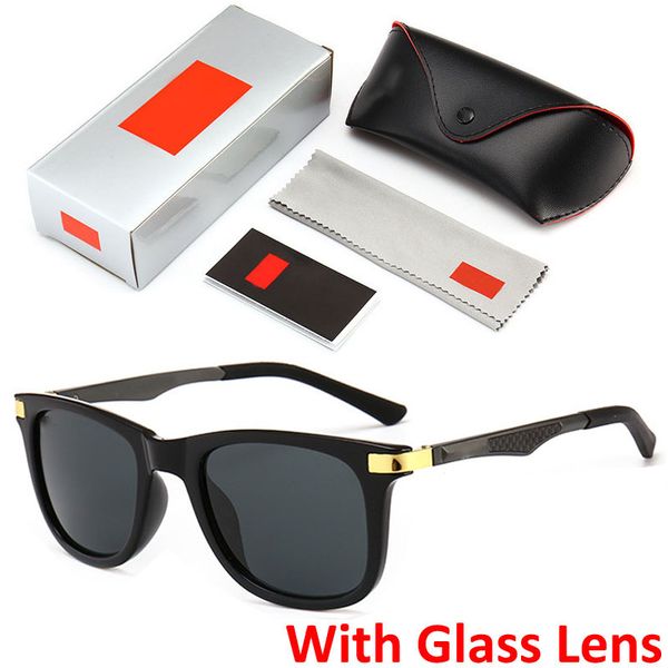 

Top Quality Glass Lens Designer Glasses Mens Luxury Sunglasses Sun Shade Fashion Spring Leg Sunglasses With Retail Box and Case