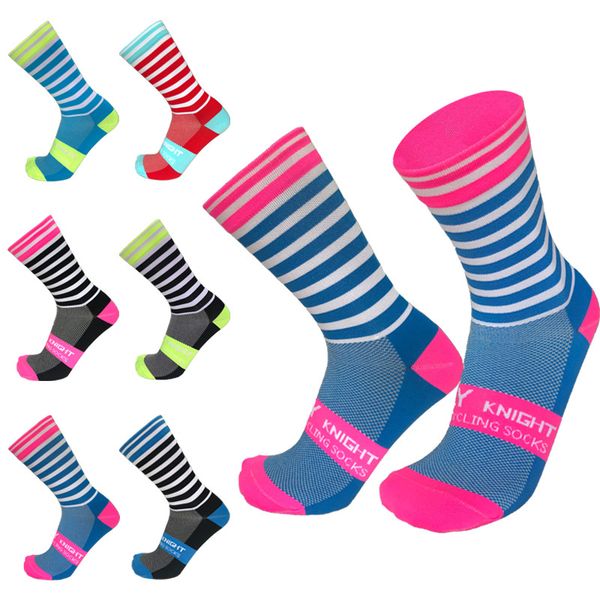

colorful striped socks men women cycling socks street cool bike sports skateboarding, Black