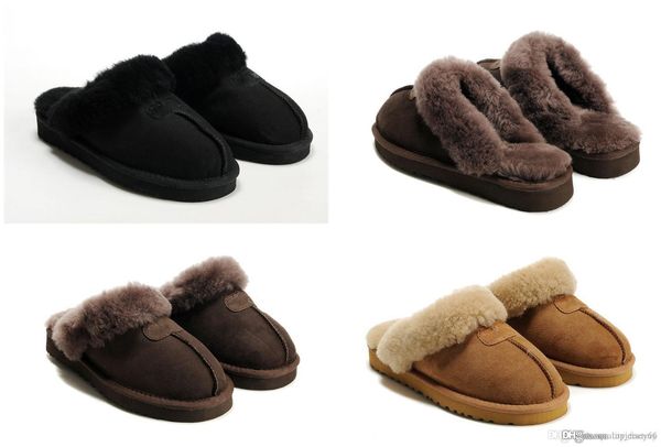 

ргд зимы теплые тапочки случайные овчины и шерсти real женщины снег обуви eva подошв женская обувь высокого качества