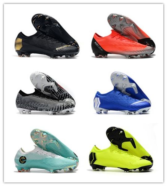 

new mercurial vaporx xii elite fg njr 12 superfly vi 6 360 cr7 low ankle ronaldo men soccer shoes size 39-45