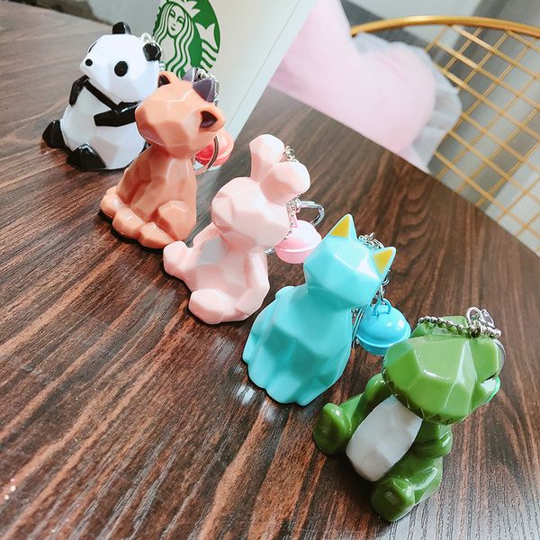 

2020 бесплатная доставка горячей мультфильм творческий вызов раздел семьи брелок подвеска корейский стиль смазливая динозавр key chain deer, Silver