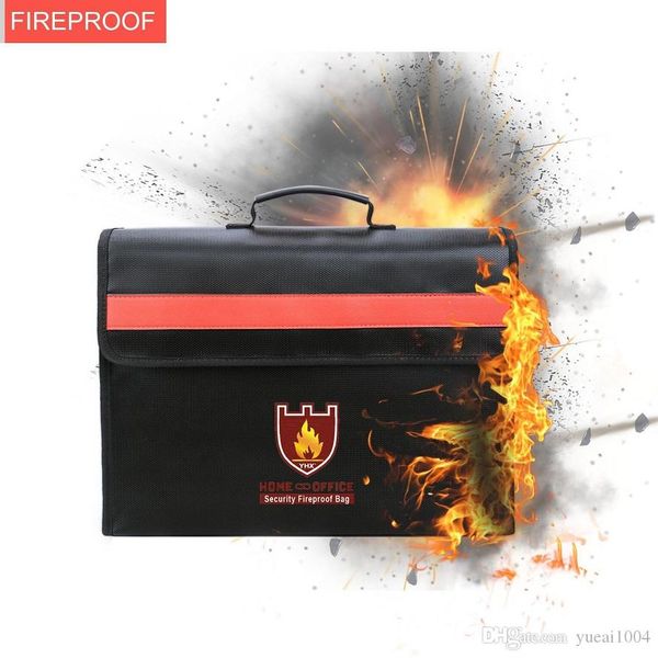 

secruity fireproof bags large fireproof water resistant document bag portable safe bag for money legal documents files valuables protection