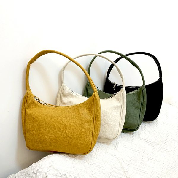 

искусственная кожа женщины дизайнерские сумки сплошной цвет личи шаблон дамы сумка старинные женские подмышки пакет сцепления кошелек