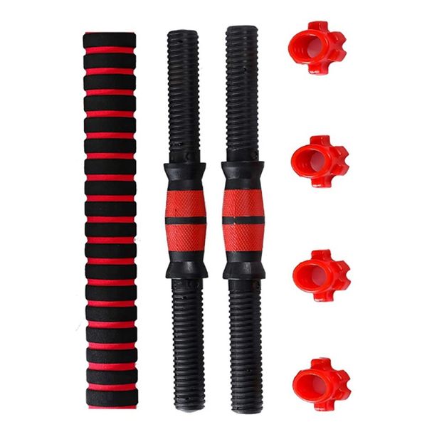 

adjustable dumbbell weight set barbell lifting 2 x 15.74in bars x 15.74in connecting rods for gym home
