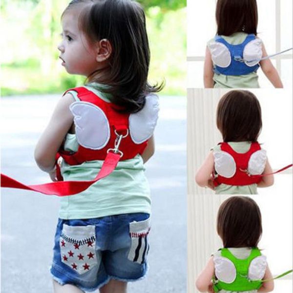 

pudcoco new baby kids safety harness strap toddler 140cm leashes walking anti-lost rope angel back traction rope blue&red