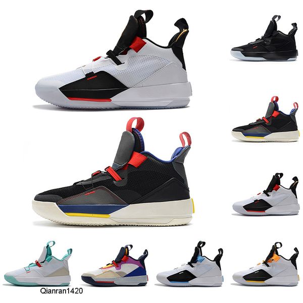 

2019 mens basketball shoes xxxiii pf 33 future of flight utility blackout tech pack 33s black dark smoke grey sail sneakers