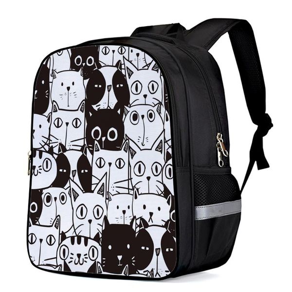 

ноутбук кот черный и белый плотные животных рюкзаки школьные сумки по уходу за детьми книги сумка спортивные сумки бутылки боковые карманы