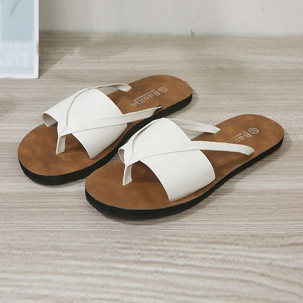 

2019 new fashion summer beach flip flops sandals women's outdoor slippers female flat sandals flip flops pantoufles de plage 15, Black