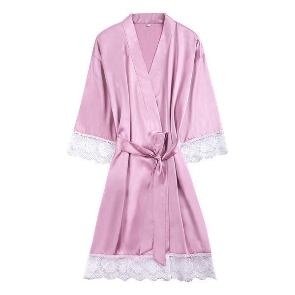 

new style ladies' rayon short robe bride bridesmaid wedding kimono bathrobe gown sleepwear nightdress  l xl xxl, Black;red