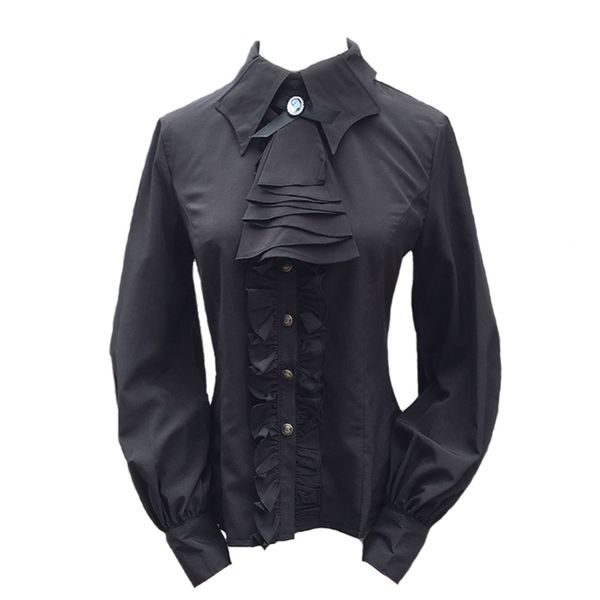 

spring autumn sweet lolita bat collar vintage gothic ruffles long sleeve shirt women classic blusas princess clothing, Black;red