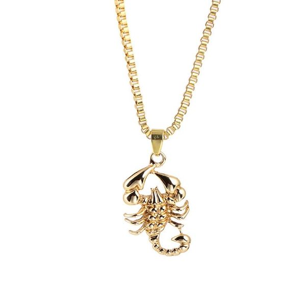 Persönlichkeit Skorpion Lange Kette Gold Farbe Skorpion Anhänger Halskette Für Männer Punk Rock Halskette Hip Hop Schmuck Geschenk