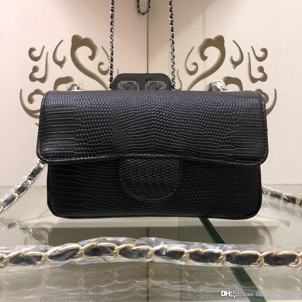 

fashion luxury designer women handbag purse chain crossbody bag lizard pattern genuine leather classic bag flap coin purse tote