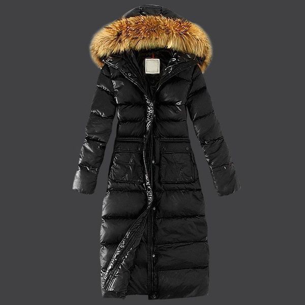 

winter long jacket women fur coat long down jacket army green light overcoat plump down anorak m9