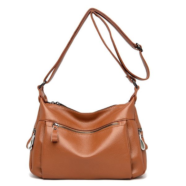 

fashion women shoulder bag genuine leather elegant tote handbag female messenger bags classic ladies hand new c1236