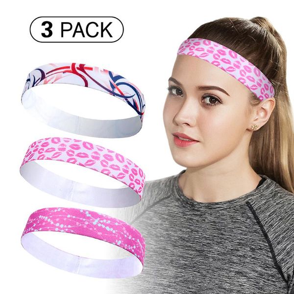 

yoga hair bands 3 pack workout headbands women men sweat wicking for fitness sports running under helmets