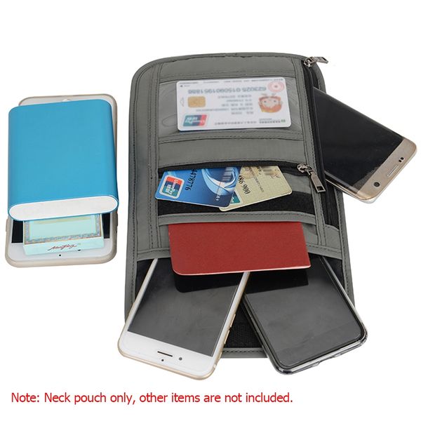 

neck pouch travel pouch neck wallet with rfid blocking passport holder document organizer bag card bag for men women skiing pants