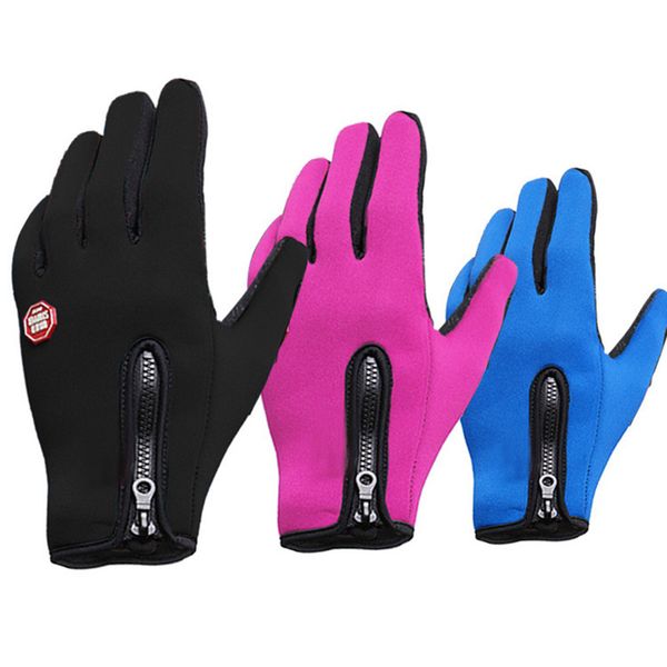 

adjustable touch screen outdoor sports wind ser ski gloves blue riding gloves motorcycle glove cycling glove mens women