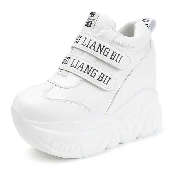 

shoes woman chic high heels platform sneakers women spring female casual shoes white/black sneaker zapatillas mujer zapatos