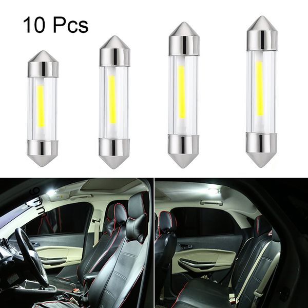 

festoon led auto interior doom lamp car styling light 10pcs led bulb cob car interior lighting dome light 31mm/36mm/39mm/41mm