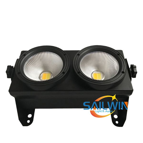 2 * 100W COB 2EM1 WW / CW LED Blinder Luz 2 cabeças / Olhos Audiência Estúdio Luz