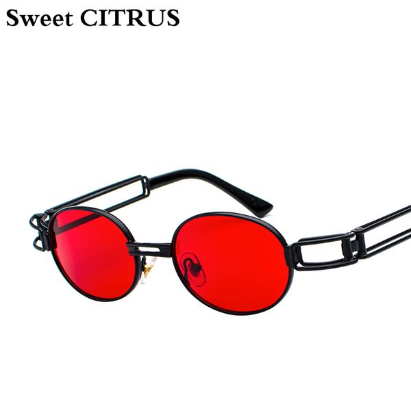 

sweet citrus retro small round sunglasses men women brand vintage steampunk goggle for male female hip hop eyewear uv400 lunette, White;black