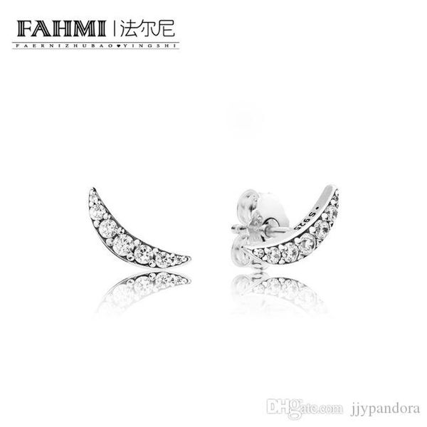 

hywo 100% 925 стерлингового серебра 297569cz lunar light серьги шпилек оригинал женская зимняя мода подарков ювелирные изделия, Golden;silver