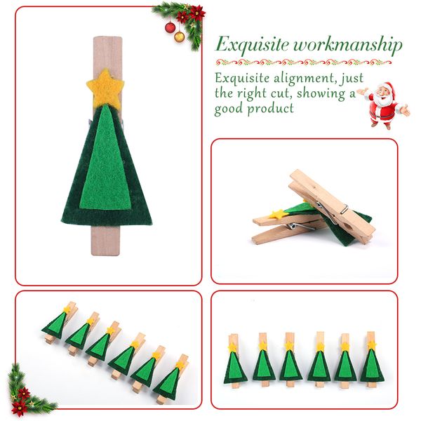 

christmas tree green wooden p paper clips,wooden pegs pin clothespin for christmas pendant drop ornaments
