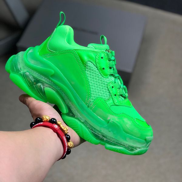 

new designer sneakers women men fashion paris crystal bottom triple s 17fw luxury dad shoes vintage old grandpa trainer green red