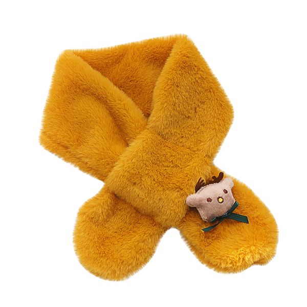 

2019 autumn winter new solid color scarf imitation hair children wild warm bib fashion popular cute tassel scarf, Blue;gray