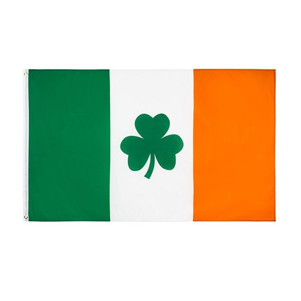 3x5ft Ire Green White Orange Flaggen, Siebdruck 90 %, individuell aufhängbar, national, alle Länder, unterstützt Drop Shipping