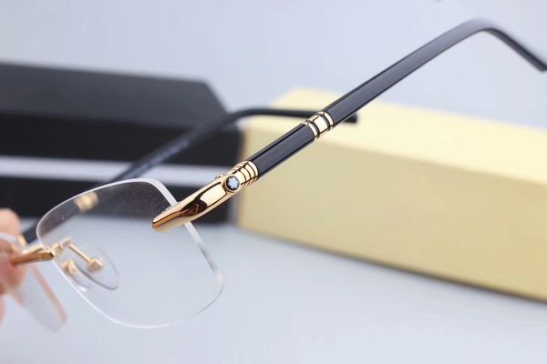 

wholesale-mb476 spectacle frame eyeglasses for men women myopia brand designer glasses frame clear lens with original case, Silver