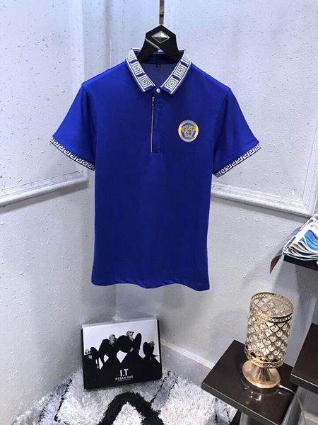 

New men de igner polo hirt 3 color print t hirt jewel hort leeve de igner polo hirt real picture high quality, White;black