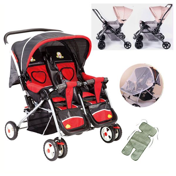 

twins baby stroller folding convertible handle double stroller for twins infant baby carriage can sit lie travel system pram