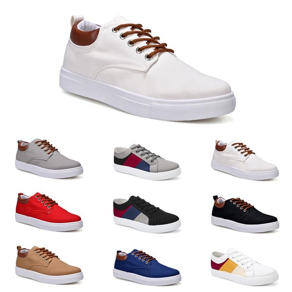 

men shoes no-brand canvas sports casual sneakers white black red grey khaki blue fashion shoes size 40-45 new style #38