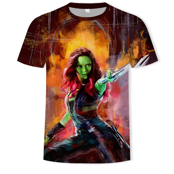 

mens designer short sleeve marvel 3d printing, White;black