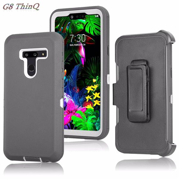 

For lg tylo 4 5 v40 v50 thinq g8 hybrid defender heavy duty hockproof protection hol ter belt clip durable cover ca e