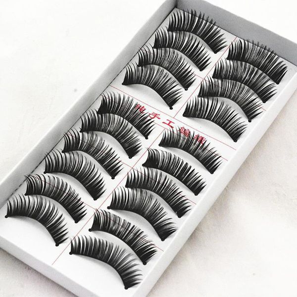 

10 pairs 100% real mink eyelashes 3d natural false eyelashes extension handmade thick long natural false 10 pairs