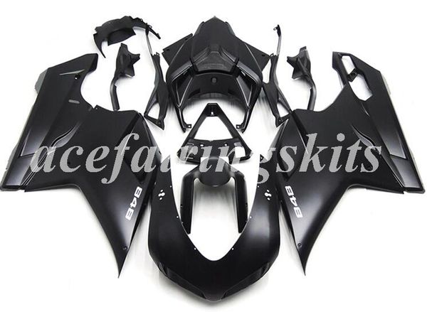 

4 gifts new abs full fairings kit fit for ducati 848 1098 1198 1098s 1098r evo 2007 2008 2009 2010 2011 2012 custom black matte