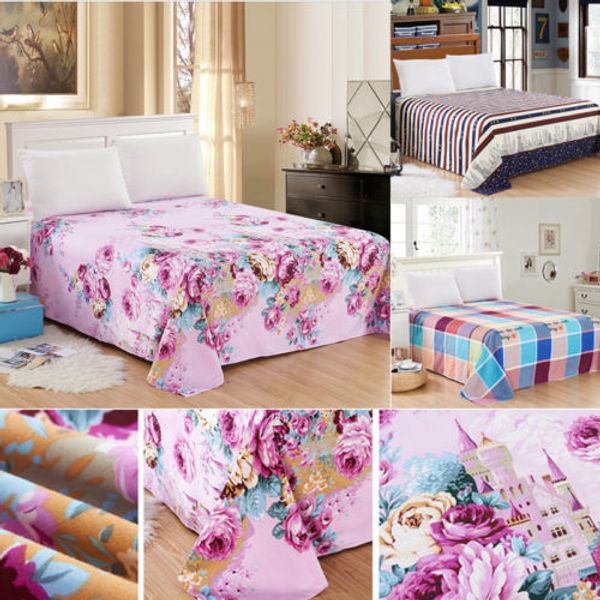 

uk full fitted sheet bed sheets 100% poly cotton 4 sizes new flora color sheets new