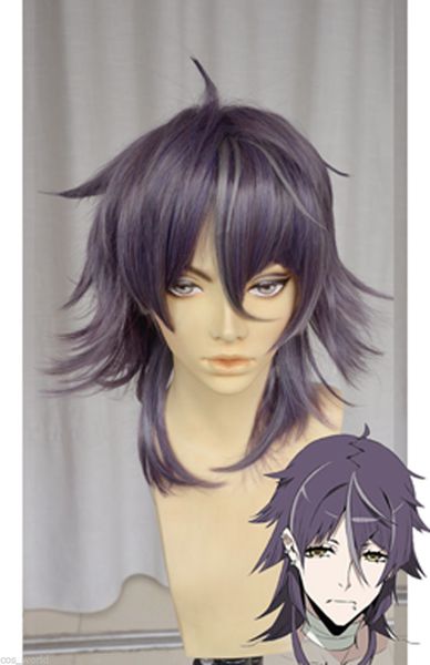 

kiznaiver cosplay hisomu yoshiharu anime wig +gift wigs hairnet, Black