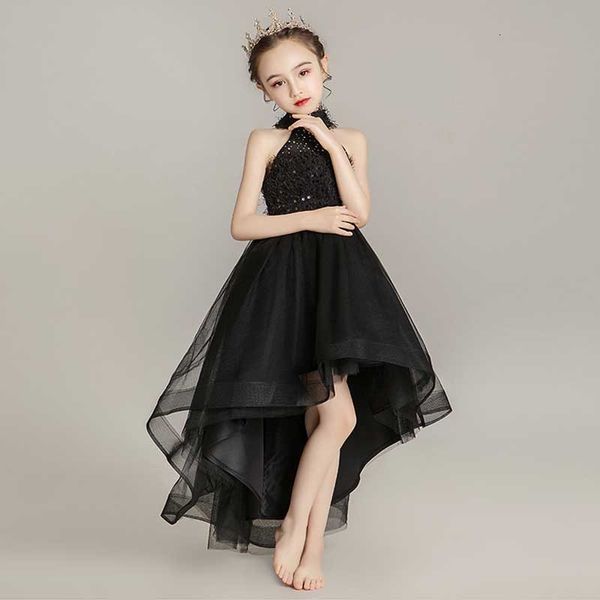 

children princess girl qipao long birthday evening gown china baby chinese new year clothes black sleeveless cheongsam kids, Red