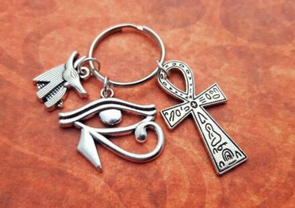 

2019 новый древний серебряный египет символ крест конская голова дурной глаз кулон брелок брелок европа сша популярная горячая пара подарок, Slivery;golden