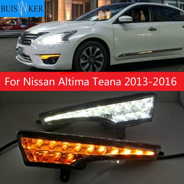 

led drl for altima teana 2013-2020 daytime running light front bumper driving fog lamp daylight headlight turn blink
