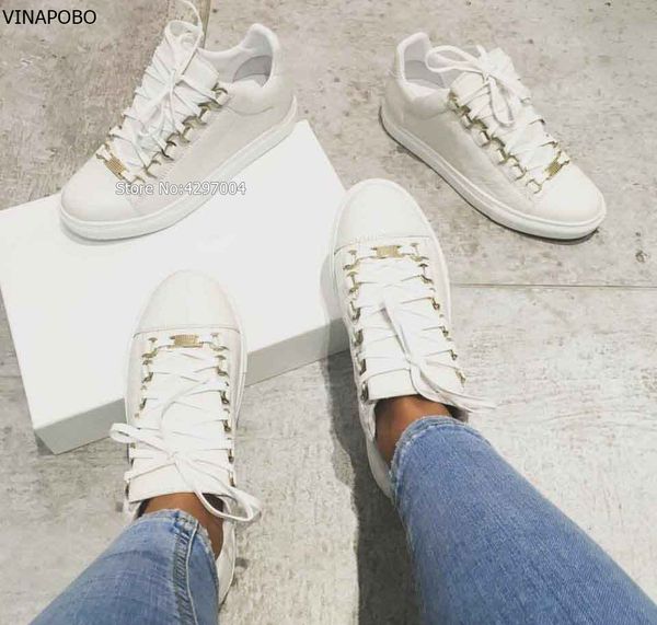 

vinapobo new 2018 spring summer leather shoes men sneakers low black shoes men's casual male brand fashion sneakers